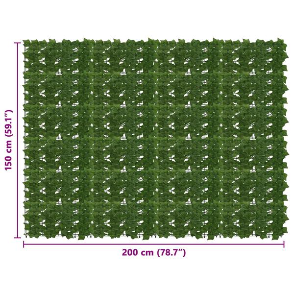Grote foto vidaxl balkonscherm met bladeren groen 200 x 150 cm tuin en terras overige tuin en terras