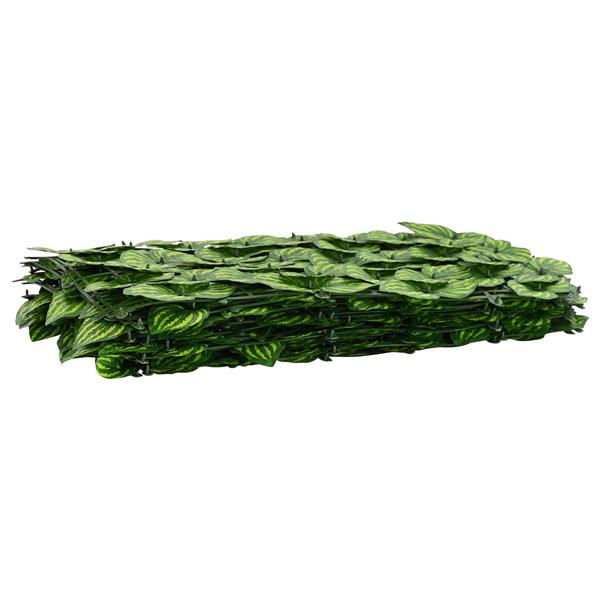 Grote foto vidaxl balkonscherm met bladeren groen en geel 400 x 75 cm tuin en terras overige tuin en terras
