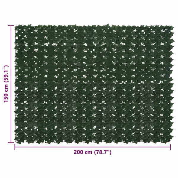Grote foto vidaxl balkonscherm met bladeren donkergroen 200 x 150 cm tuin en terras overige tuin en terras