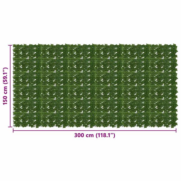 Grote foto vidaxl balkonscherm met bladeren 300 x 150 cm polyethyleen en stof tuin en terras overige tuin en terras