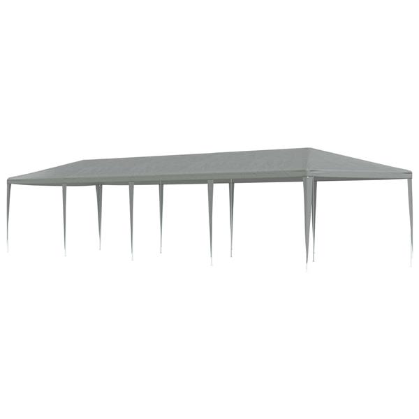 Grote foto vidaxl partytent lichtgrijs 1200 x 300 x 255 cm pe en staal tuin en terras overige tuin en terras