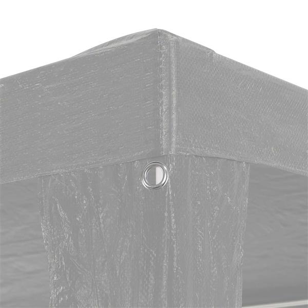 Grote foto vidaxl partytent lichtgrijs 1200 x 300 x 255 cm pe en staal tuin en terras overige tuin en terras