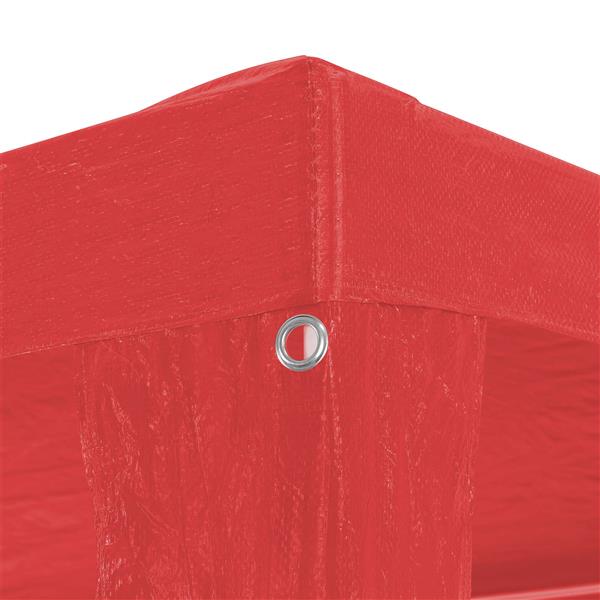 Grote foto vidaxl partytent rood 300 x 300 x 255 cm pe en staal tuin en terras overige tuin en terras