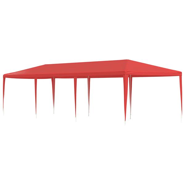 Grote foto vidaxl partytent rood 900 x 300 x 255 cm pe en staal tuin en terras overige tuin en terras