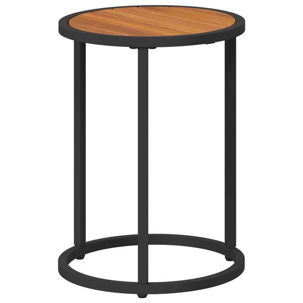 Grote foto vidaxl koffietafel set 2 pcs naturel en zwart 55 x 55 x 45 cm huis en inrichting eettafels