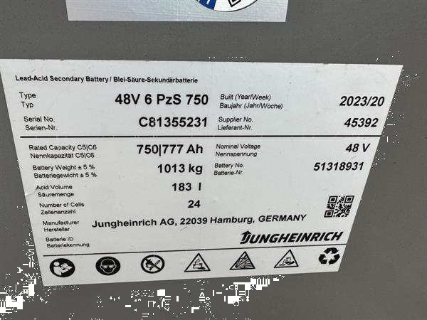 Grote foto vs 22835 elektrische heftruck jungheinrich efg 220 accu2023 agrarisch heftrucks