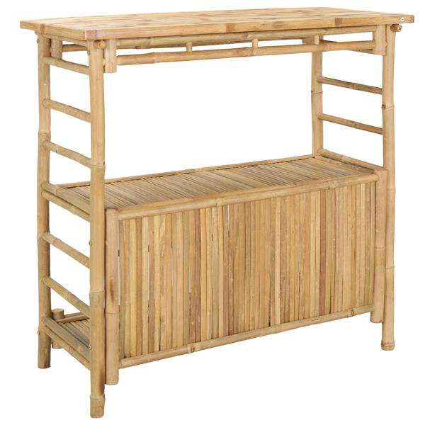 Grote foto vidaxl buiten bartafel naturel 110 x 50 x 105 cm bamboe tuin en terras tuinmeubelen