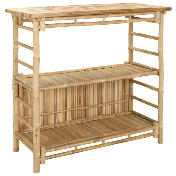 Grote foto vidaxl buiten bartafel naturel 110 x 50 x 105 cm bamboe tuin en terras tuinmeubelen
