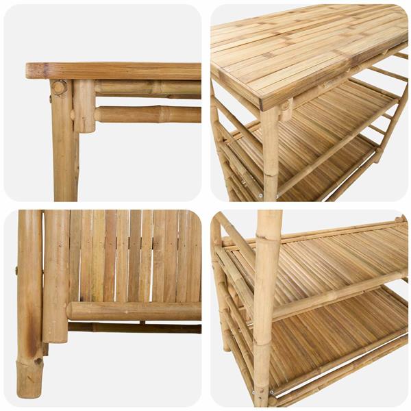 Grote foto vidaxl buiten bartafel naturel 110 x 50 x 105 cm bamboe tuin en terras tuinmeubelen