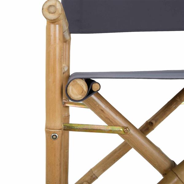 Grote foto vidaxl vouwbare regisseursstoel 2 pcs naturel bamboe tuin en terras tuinmeubelen
