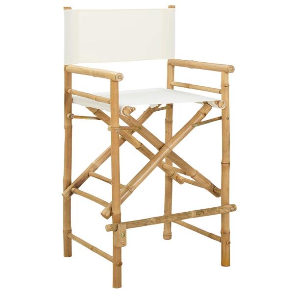 Grote foto vidaxl vouwbare regisseursstoel 2 pcs naturel bamboe tuin en terras tuinmeubelen