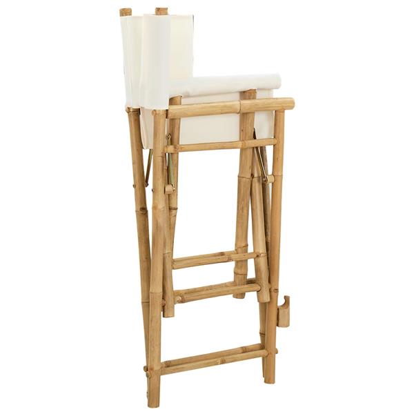 Grote foto vidaxl vouwbare regisseursstoel 2 pcs naturel bamboe tuin en terras tuinmeubelen