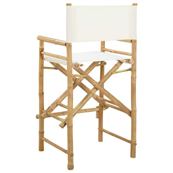 Grote foto vidaxl vouwbare regisseursstoel 2 pcs naturel bamboe tuin en terras tuinmeubelen