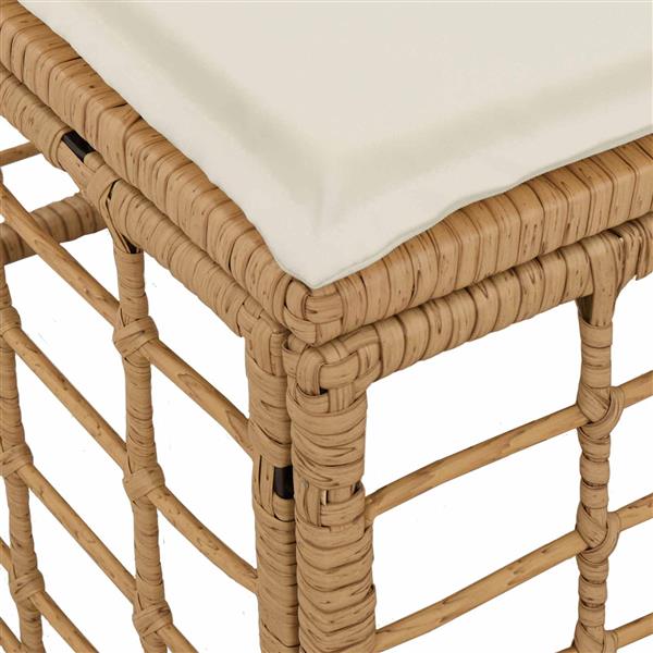 Grote foto vidaxl tuinvoetenbank naturel poly rattan tuin en terras tuinmeubelen