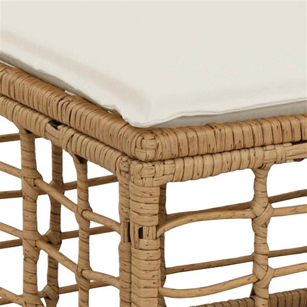 Grote foto vidaxl 4 zits tuin sofa armloos 4 pcs 4 aantal zitplaatsen naturel tuin en terras tuinmeubelen