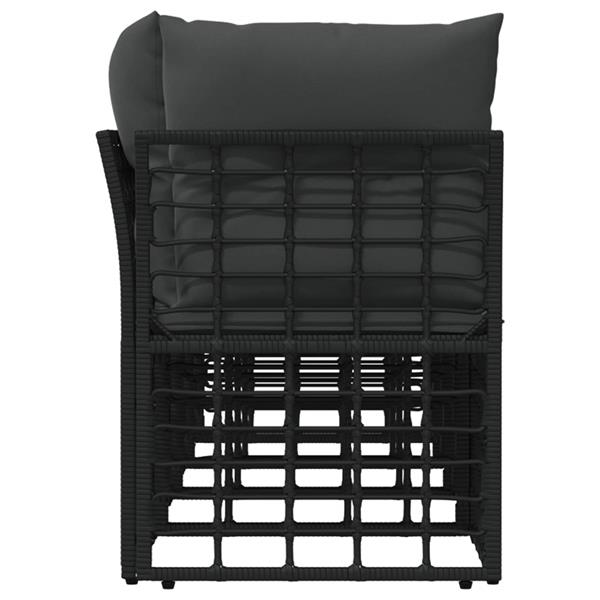 Grote foto vidaxl 4 zits tuin sofa met linker arm 4 pcs 4 aantal zitplaatsen tuin en terras tuinmeubelen