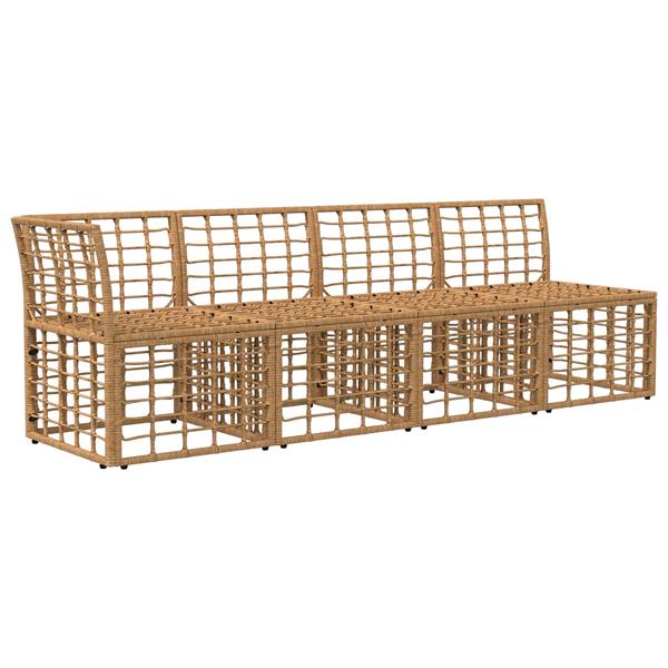 Grote foto vidaxl 4 zits tuin sofa met linker arm 4 pcs 4 aantal zitplaatsen tuin en terras tuinmeubelen