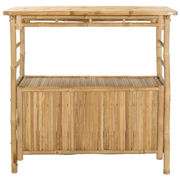 Grote foto vidaxl buiten bartafel naturel 110 x 50 x 105 cm bamboe tuin en terras tuinmeubelen