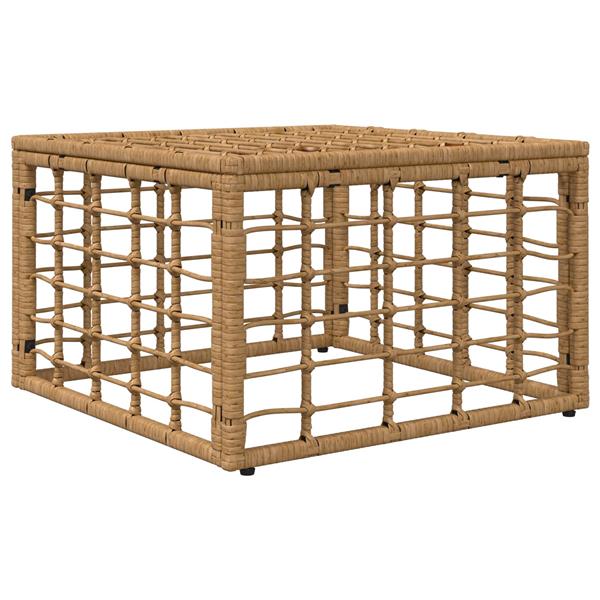 Grote foto vidaxl tuinvoetenbank naturel poly rattan tuin en terras tuinmeubelen