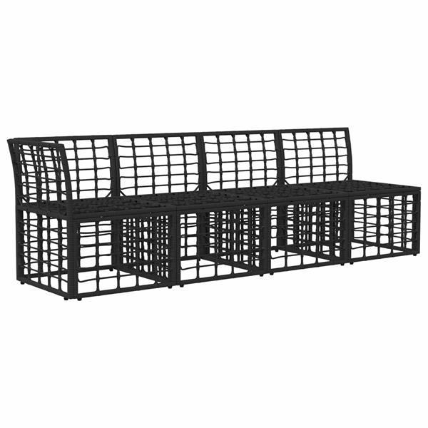 Grote foto vidaxl 4 zits tuin sofa met linker arm 4 pcs 4 aantal zitplaatsen tuin en terras tuinmeubelen