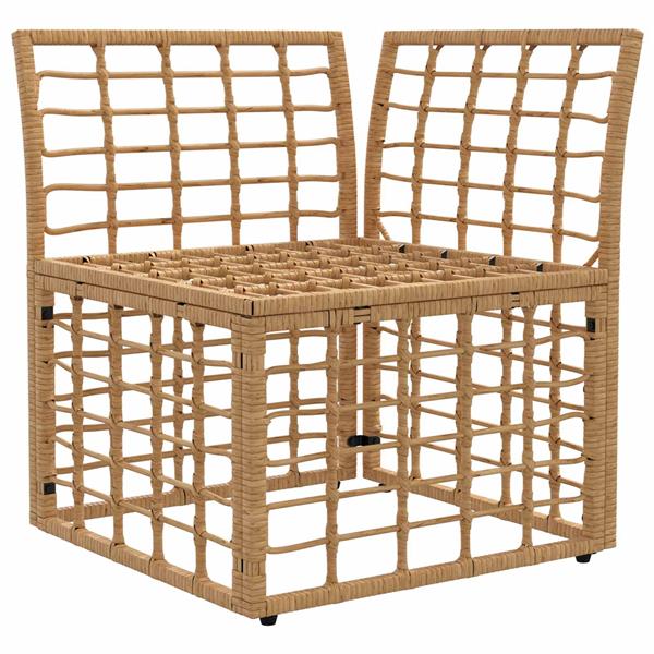 Grote foto vidaxl modulaire outdoor hoek sofa eenheid naturel poly rattan tuin en terras tuinmeubelen