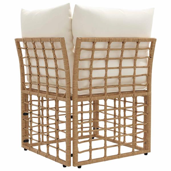 Grote foto vidaxl modulaire outdoor hoek sofa eenheid naturel poly rattan tuin en terras tuinmeubelen