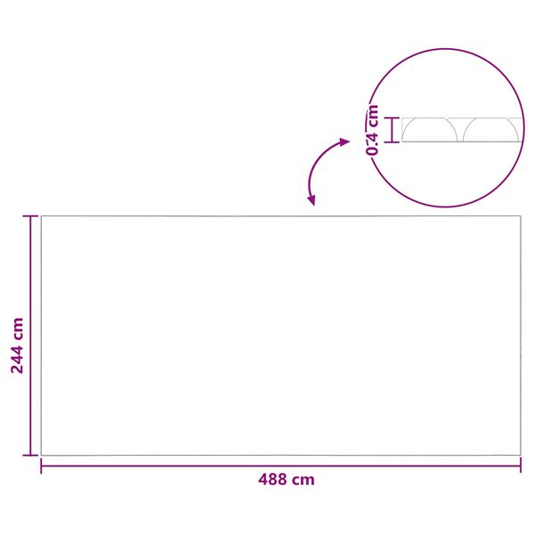 Grote foto vidaxl zwembadbedekking extra zwaar blauw 488 x 244 cm pe tuin en terras zwembaden toebehoren