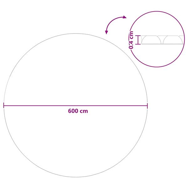 Grote foto vidaxl zwaar kwaliteit zwembadafdekking zwart 600 cm pe tuin en terras zwembaden toebehoren