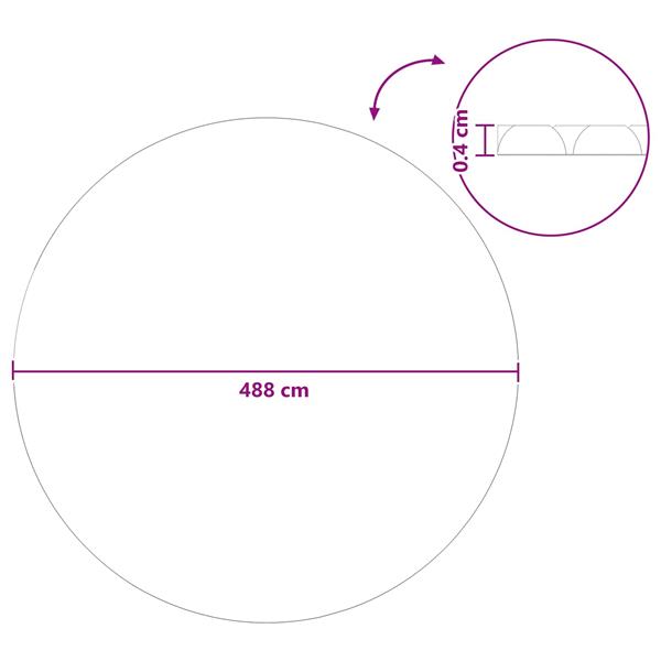 Grote foto vidaxl zwembadbedekking extra zwaar zwart en blauw 488 cm pe tuin en terras zwembaden toebehoren