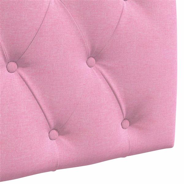 Grote foto vidaxl hangend hoofdbord roze stof antiek en kunst stoelen en banken