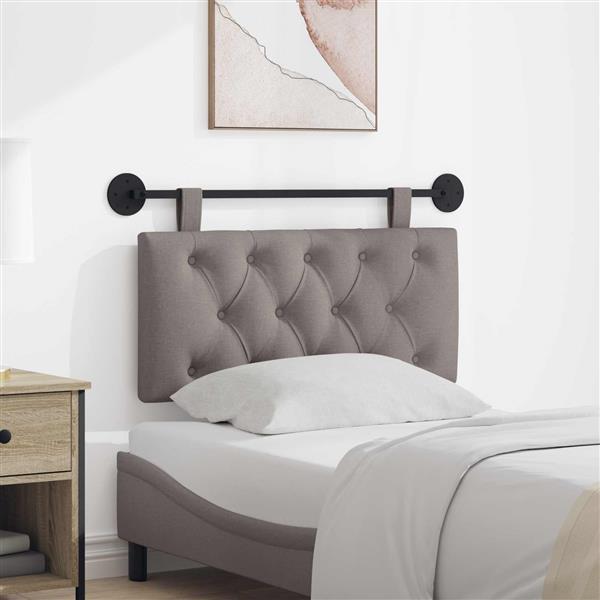 Grote foto vidaxl hangend hoofdbord taupe stof antiek en kunst stoelen en banken