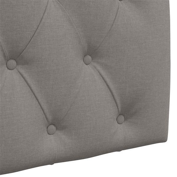 Grote foto vidaxl hangend hoofdbord taupe stof antiek en kunst stoelen en banken