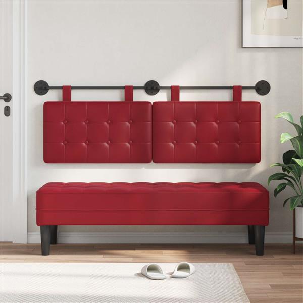 Grote foto vidaxl hangend hoofdbord kunstleer antiek en kunst stoelen en banken