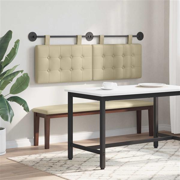 Grote foto vidaxl hangend hoofdbord kunstleer antiek en kunst stoelen en banken