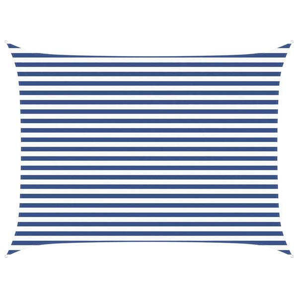 Grote foto vidaxl zonneschaduwzeil blauw en wit 4 3 m 100 polyester oxford tuin en terras overige tuin en terras