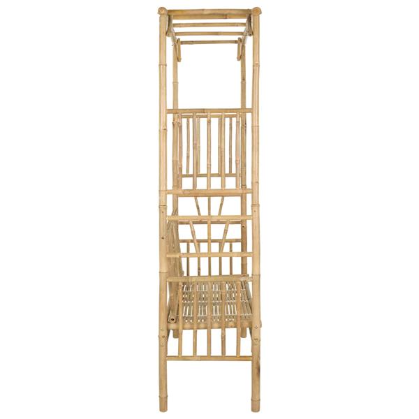Grote foto vidaxl tuinboog met bank naturel 115 x 50 x 205 cm bamboe tuin en terras overige tuin en terras