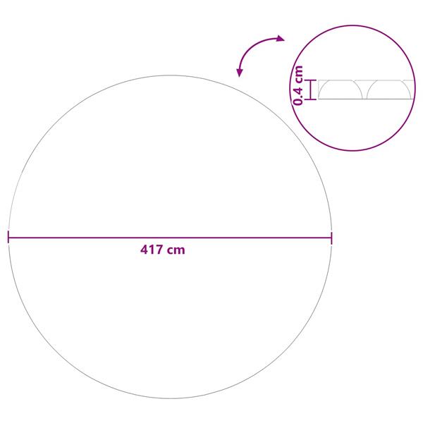 Grote foto vidaxl zwaar kwaliteit zwembadafdekking zwart en blauw 417 cm 0 2 mm tuin en terras zwembaden toebehoren