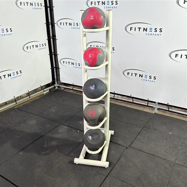 Grote foto ballen rek incl. medicijnballen sport en fitness fitness