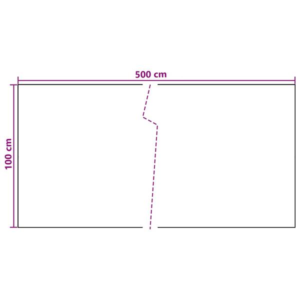 Grote foto vidaxl balkon scherm donkergrijs 500 x 100 cm poly rattan tuin en terras hekken en schuttingen