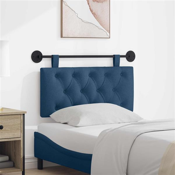 Grote foto vidaxl hangend hoofdbord blauw stof antiek en kunst stoelen en banken