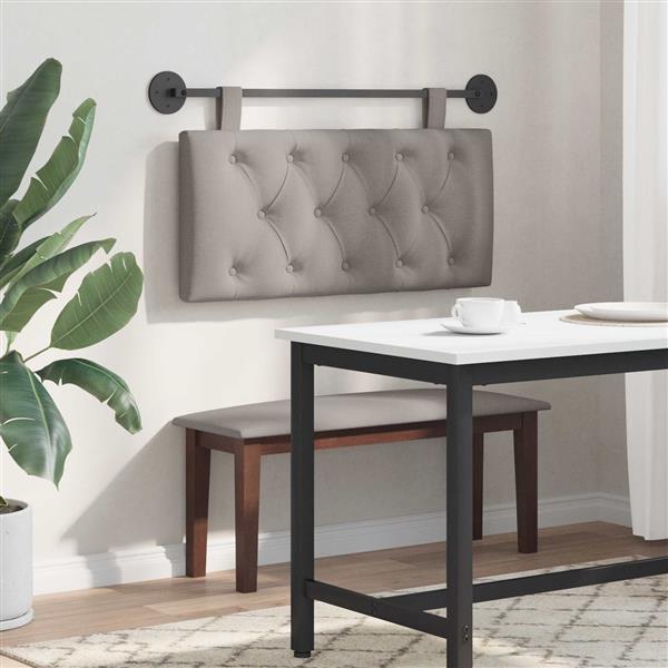 Grote foto vidaxl hangend hoofdbord taupe stof antiek en kunst stoelen en banken