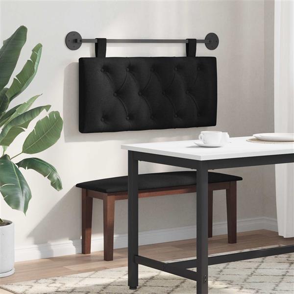 Grote foto vidaxl hangend hoofdbord zwart stof antiek en kunst stoelen en banken