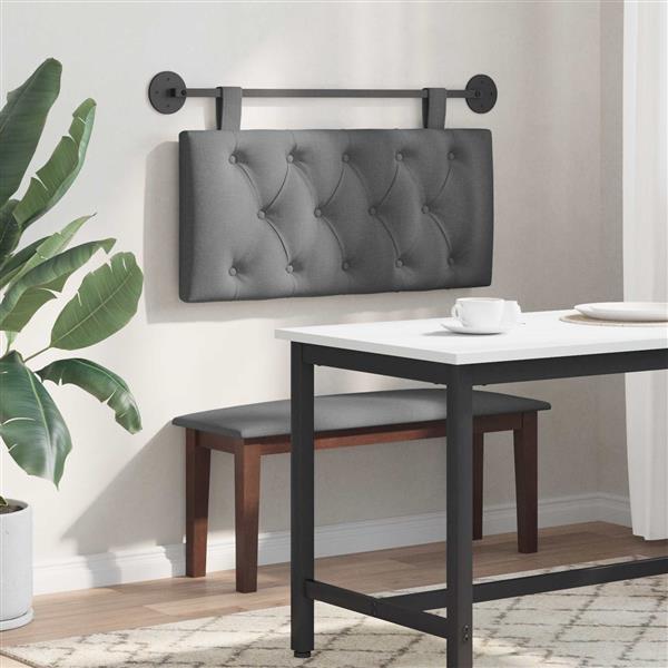Grote foto vidaxl hangend hoofdbord donkergrijs stof antiek en kunst stoelen en banken