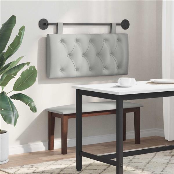 Grote foto vidaxl hangend hoofdbord wolkengrijs stof antiek en kunst stoelen en banken