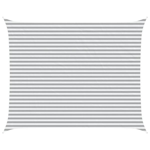 Grote foto vidaxl zonneschaduwzeil lichtgrijs en wit. 5 x 4 m tuin en terras overige tuin en terras
