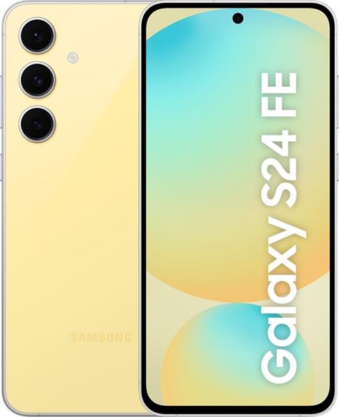 Grote foto als nieuw samsung galaxy s24 fe 5g 128gb model 2024 6.4 inch geel 24 maanden garantie computers en software overige computers en software
