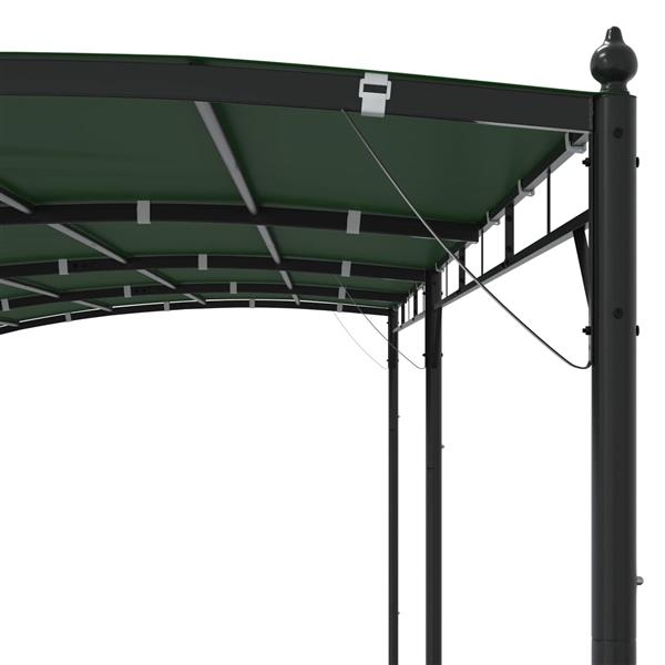 Grote foto vidaxl paviljoen 6 x 3 x 2 55 m groen stof en aluminium 180 gsm tuin en terras overige tuin en terras