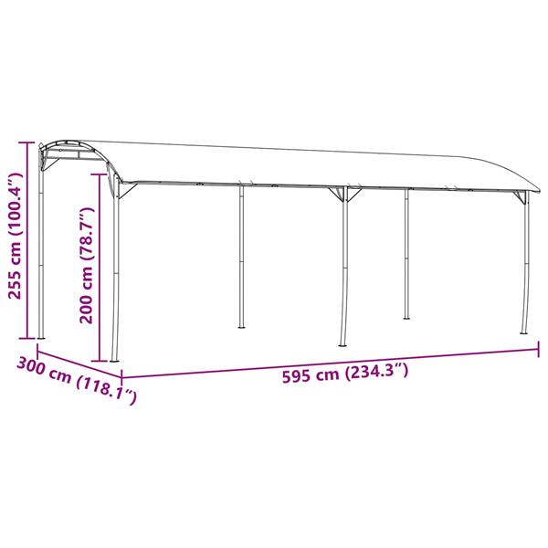 Grote foto vidaxl paviljoen 6 x 3 x 2 55 m groen stof en aluminium 180 gsm tuin en terras overige tuin en terras