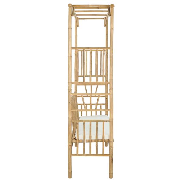 Grote foto vidaxl tuinboog met bank cr mewit 115 x 50 x 205 cm bamboe tuin en terras overige tuin en terras