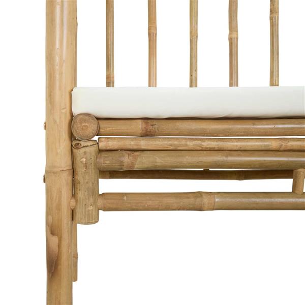 Grote foto vidaxl tuinboog met bank cr mewit 115 x 50 x 205 cm bamboe tuin en terras overige tuin en terras
